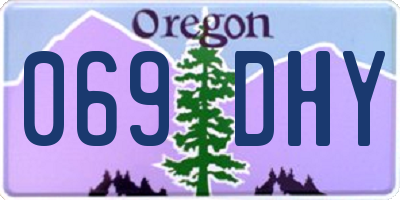 OR license plate 069DHY
