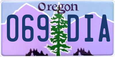 OR license plate 069DIA