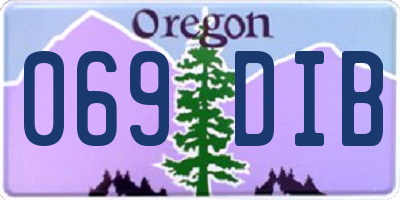 OR license plate 069DIB