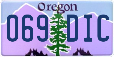 OR license plate 069DIC