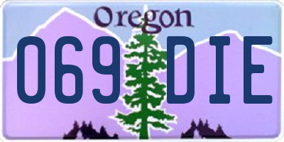 OR license plate 069DIE