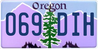 OR license plate 069DIH