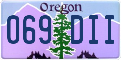 OR license plate 069DII