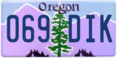 OR license plate 069DIK