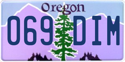 OR license plate 069DIM