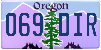 OR license plate 069DIR