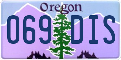 OR license plate 069DIS
