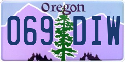 OR license plate 069DIW