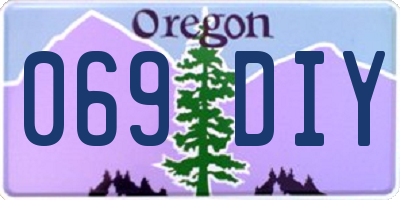 OR license plate 069DIY