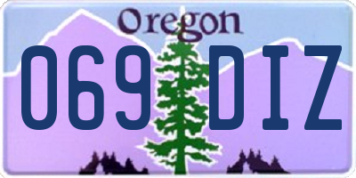 OR license plate 069DIZ