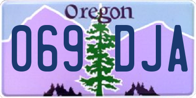 OR license plate 069DJA