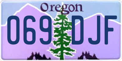 OR license plate 069DJF