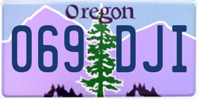 OR license plate 069DJI