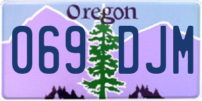 OR license plate 069DJM