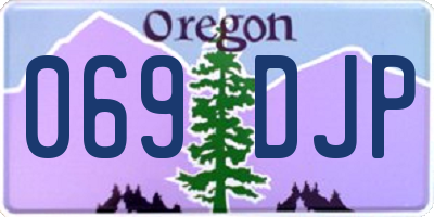 OR license plate 069DJP