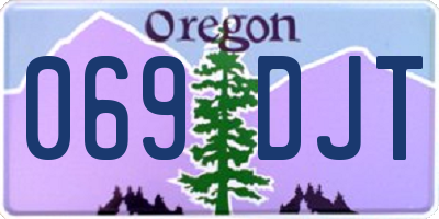 OR license plate 069DJT