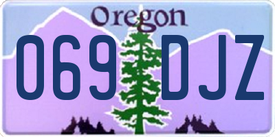 OR license plate 069DJZ