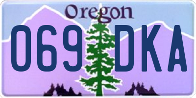 OR license plate 069DKA