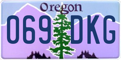 OR license plate 069DKG