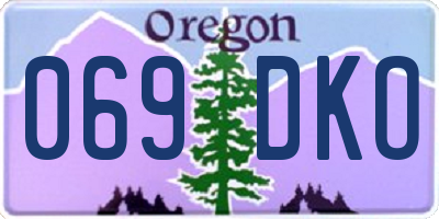 OR license plate 069DKO
