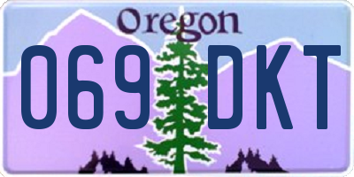 OR license plate 069DKT