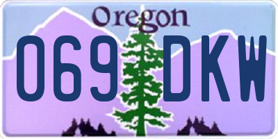 OR license plate 069DKW