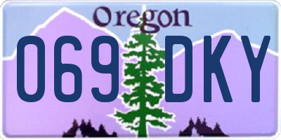 OR license plate 069DKY