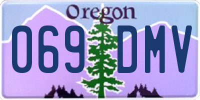 OR license plate 069DMV