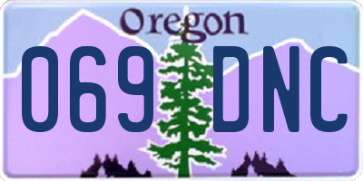 OR license plate 069DNC
