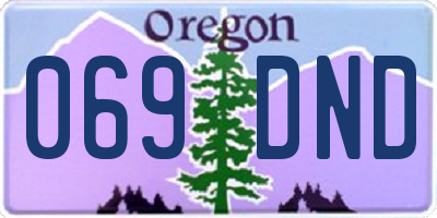 OR license plate 069DND