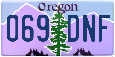 OR license plate 069DNF