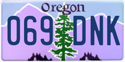 OR license plate 069DNK