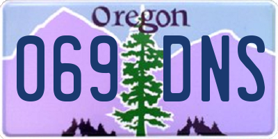 OR license plate 069DNS