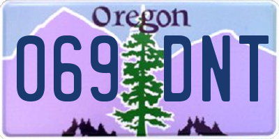 OR license plate 069DNT