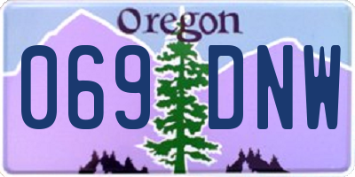 OR license plate 069DNW