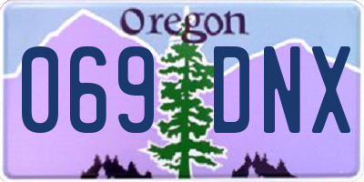 OR license plate 069DNX