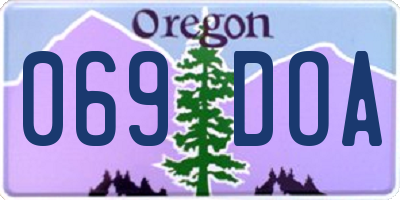 OR license plate 069DOA