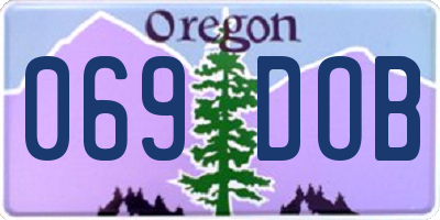 OR license plate 069DOB