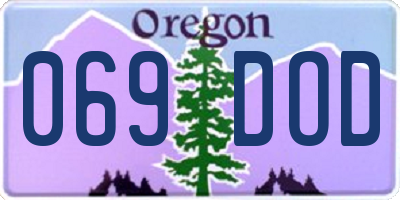 OR license plate 069DOD