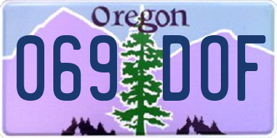 OR license plate 069DOF