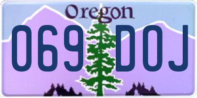 OR license plate 069DOJ