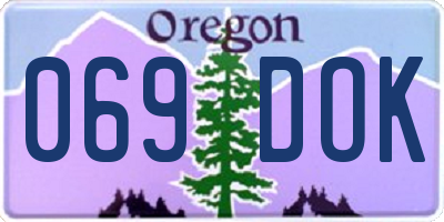 OR license plate 069DOK