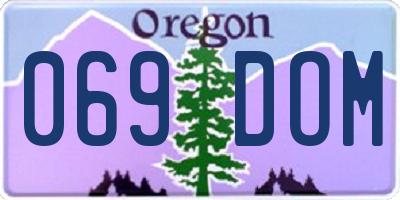 OR license plate 069DOM