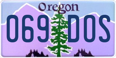 OR license plate 069DOS