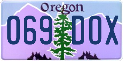 OR license plate 069DOX