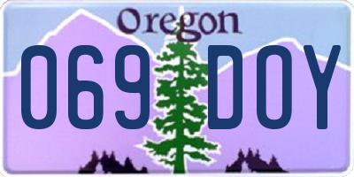 OR license plate 069DOY