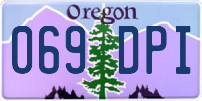 OR license plate 069DPI