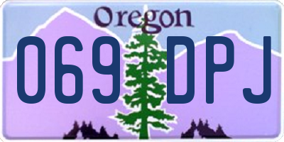 OR license plate 069DPJ