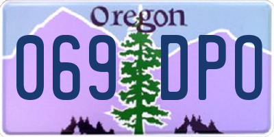 OR license plate 069DPO