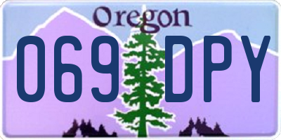 OR license plate 069DPY